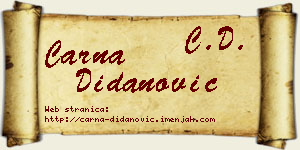 Čarna Didanović vizit kartica